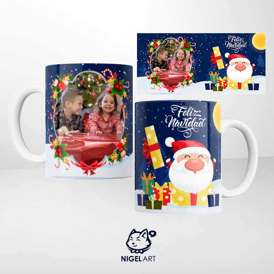 Taza personalizada feliz navidad